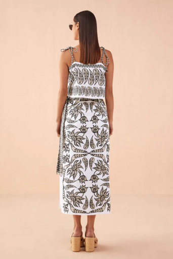 Omika Tillie Tie Shoulder Tank Vivi Sesame back