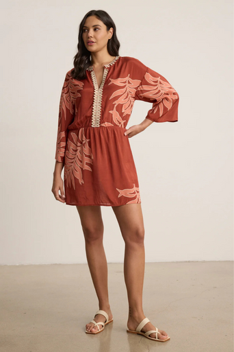 Velvet Phoebe Mini Dress full body front