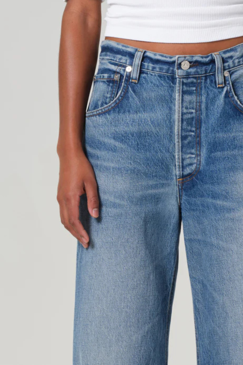 Citizens of Humanity Ayla Raw Hem Crop Jean close up front