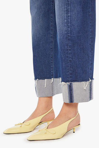 Mother the Half Pipe Ankle Cuff Fray ankle close up