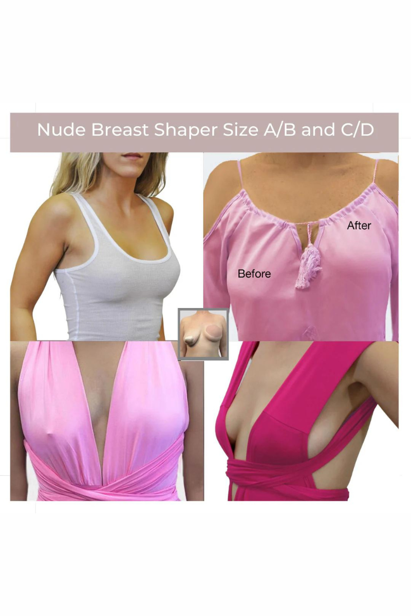 Bring It Up Clear Breast Shaper A/B before and after