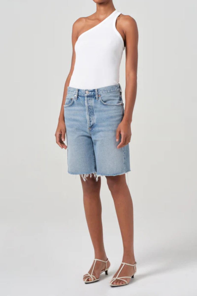 Agolde Veronica One Shoulder Tank full body front