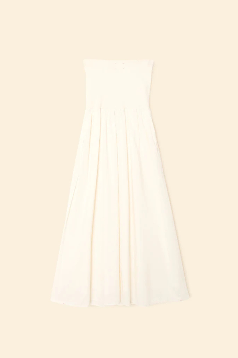 Xirena Oysterette Finnian Dress laid flat back