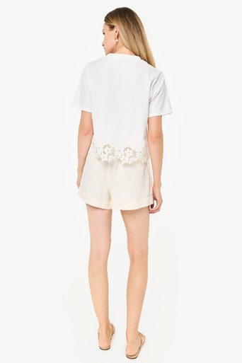 Cami NYC Keanu Lace Scallop Top back