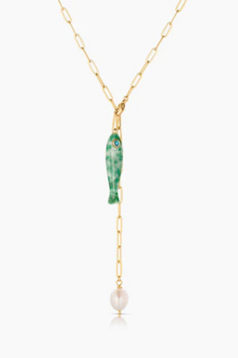 Thatch Fortuna Green Dot Charm on lariat
