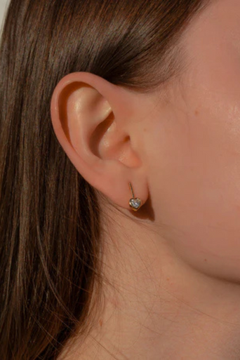 Thatch Noemi Heart Earrings on ear