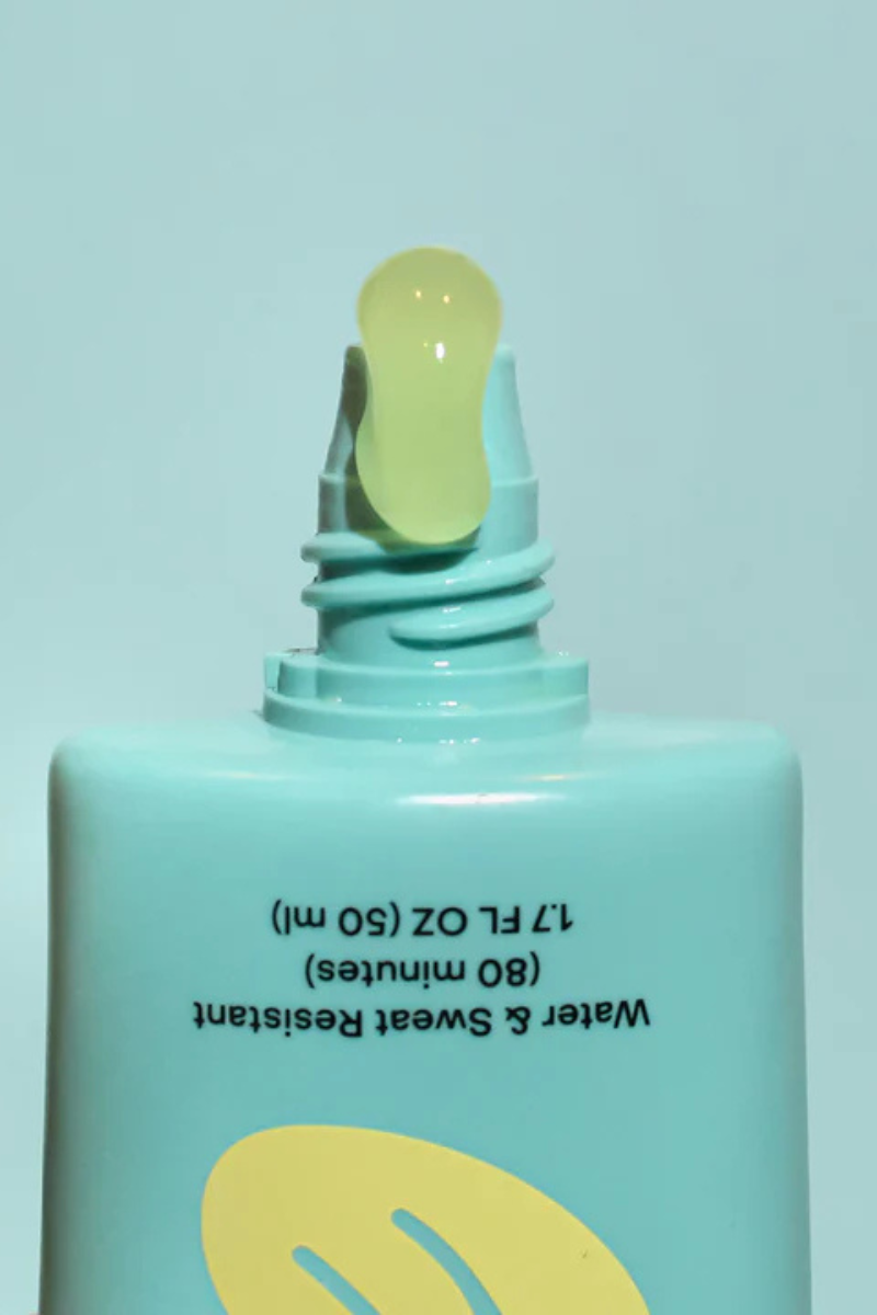 Bask SPF 40 Daily Invisible Gel Sunscreen coming out bottle
