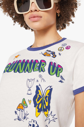 Mother the Lil Goodie Ringer Tee super close up