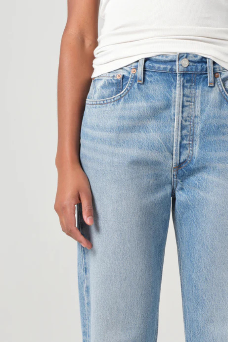 Agolde 90s Pinch Waist High Rise Straight close up