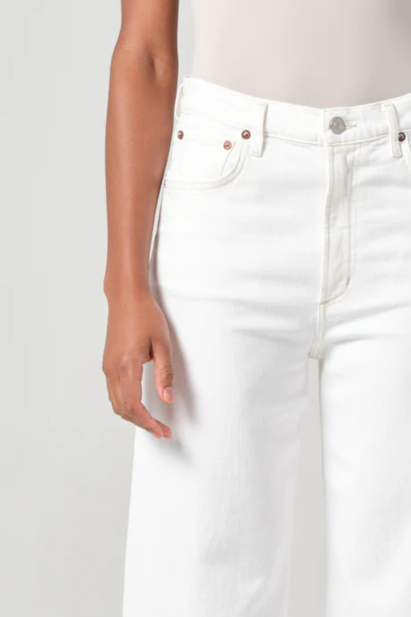Agolde Ren Jean in White close up front