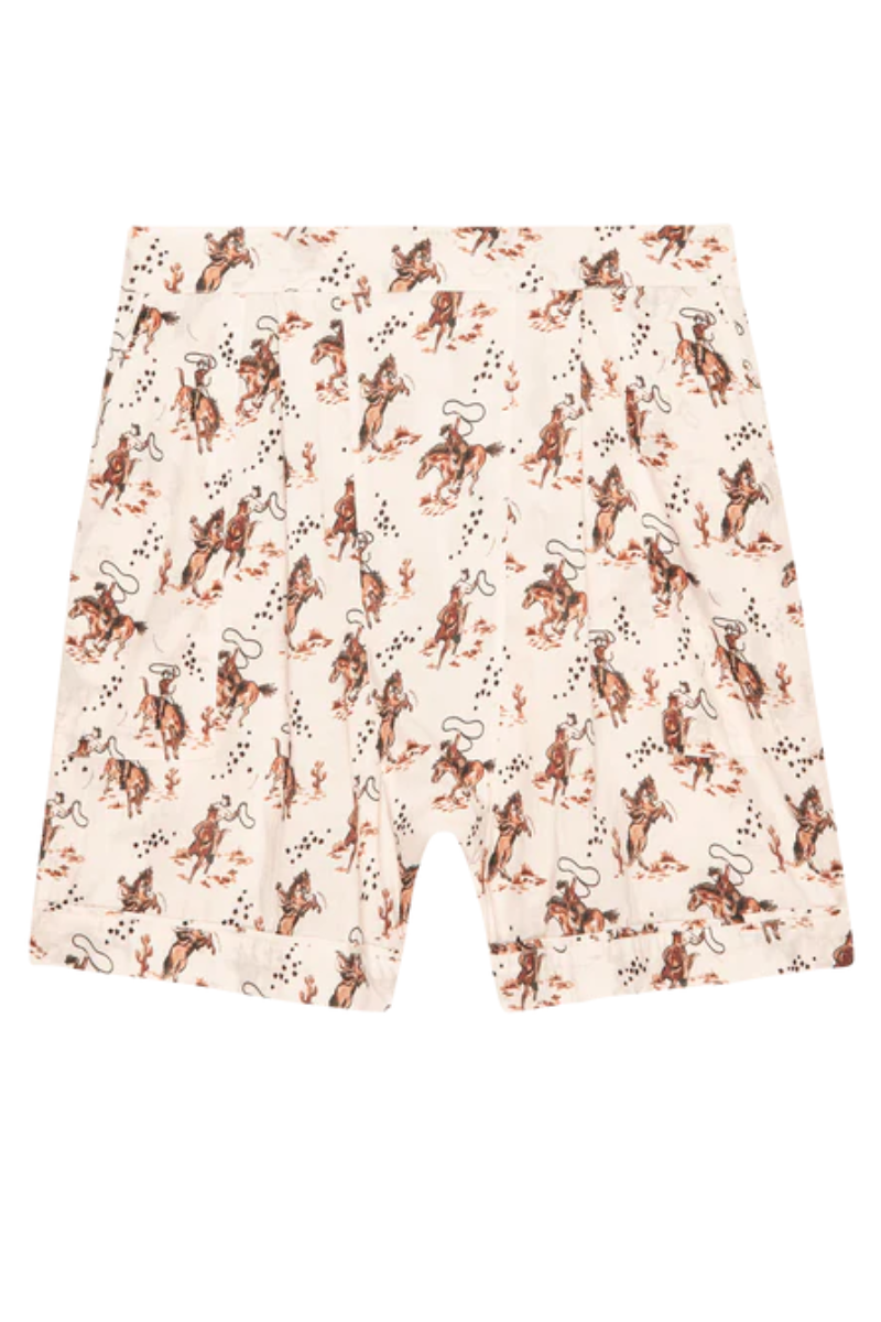 The Great the Square Pajama Short Cowboy laid flat