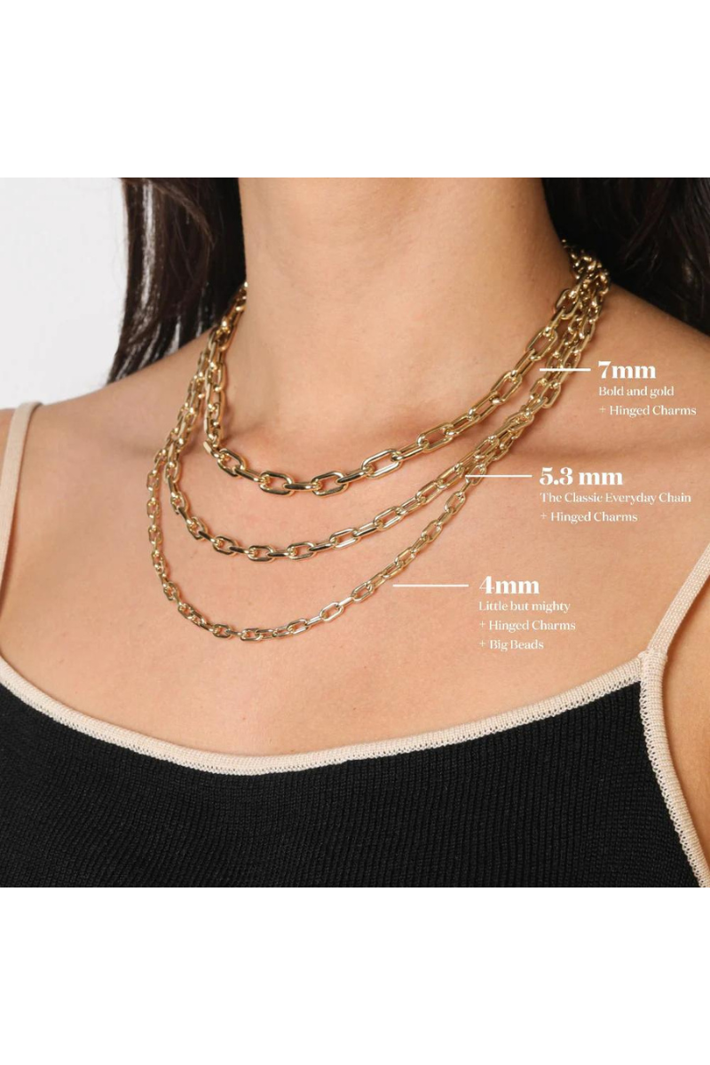 Adina Reyter 4mm 18inch Italian Link Necklace with specifications