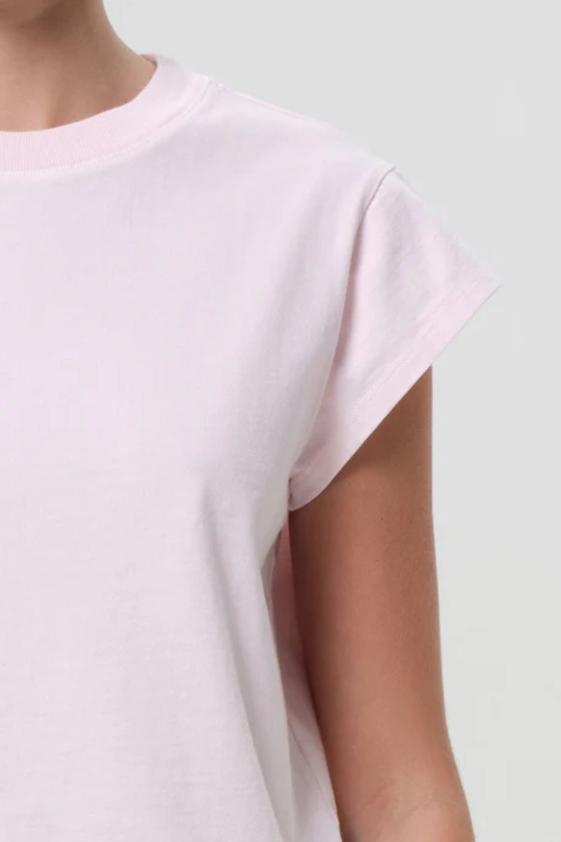 Agolde Bryce Cap Sleeve Tee Cosmos close up