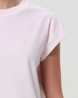 Agolde Bryce Cap Sleeve Tee Cosmos close up