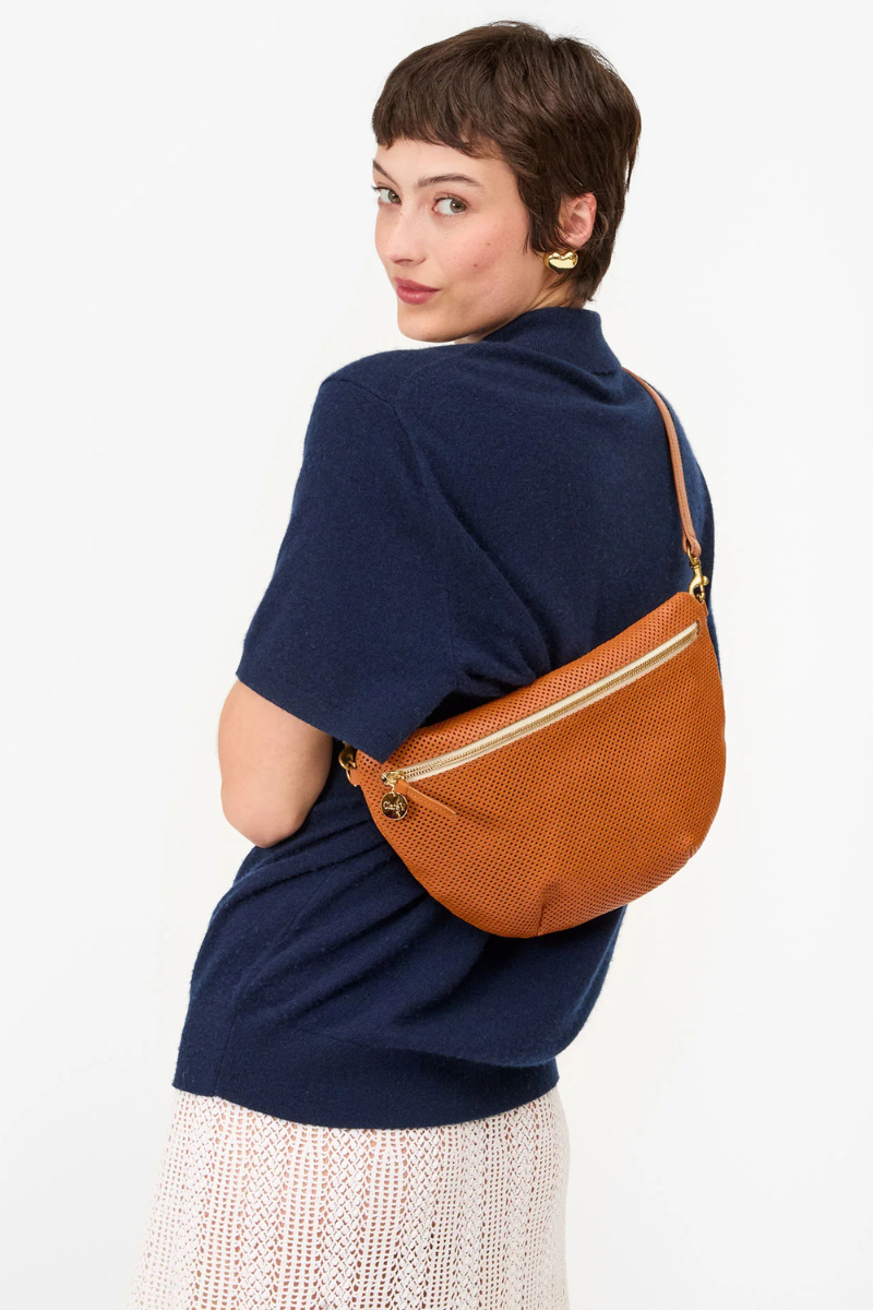 Clare V Grande Fanny Cuoio Perf on back