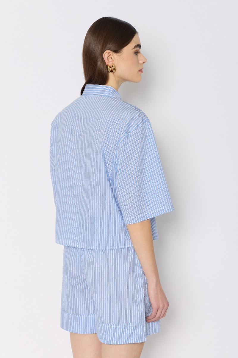 Berenice Pselin Stripe Pull on Short back