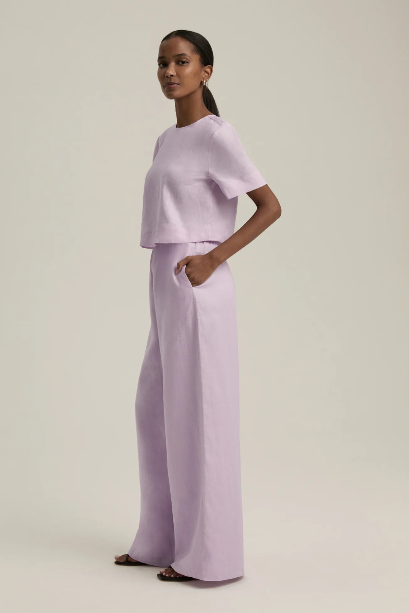 Favorite Daughter Wide Leg Linen Pant side