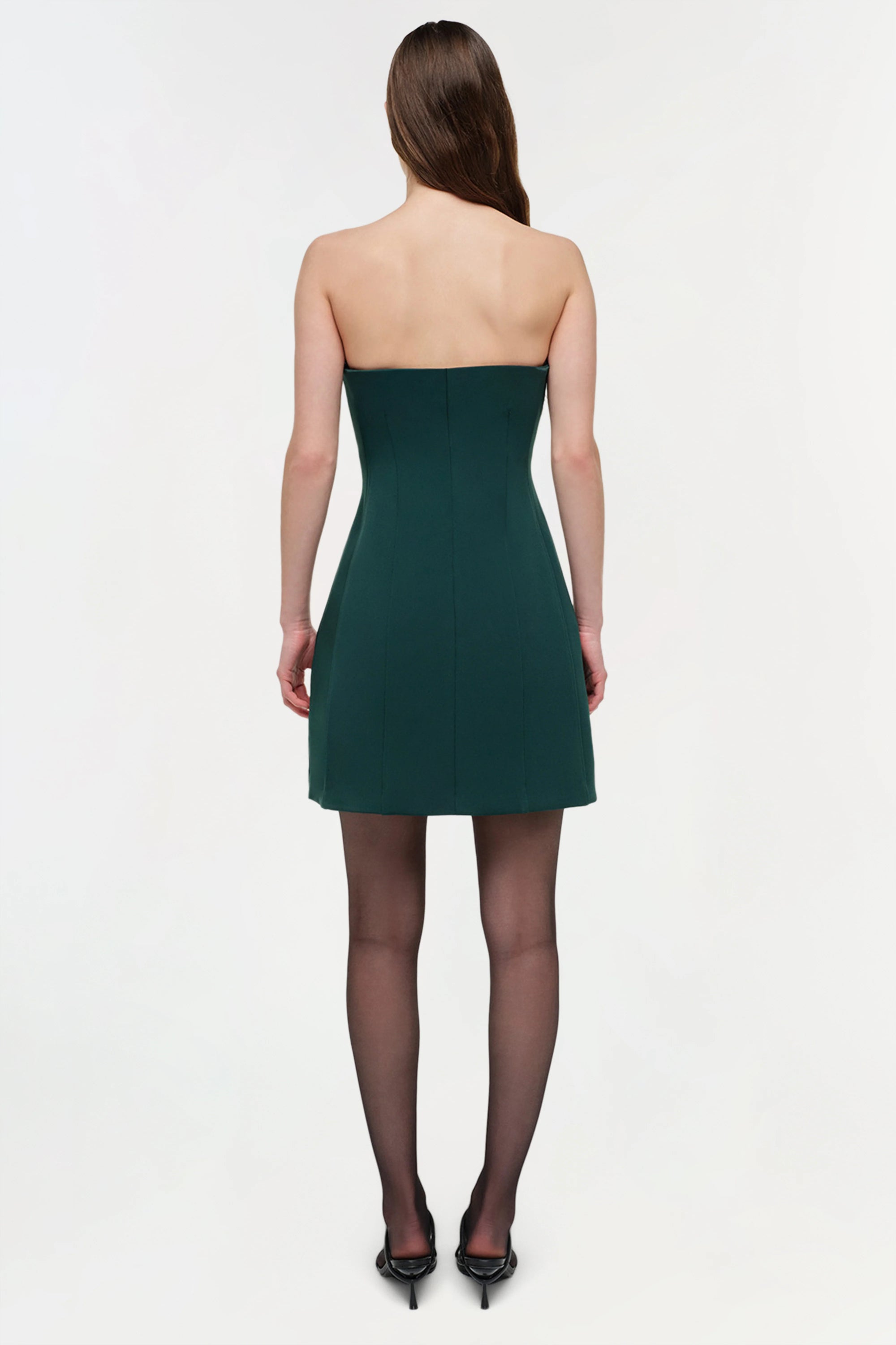 Devin Bustier Mini Dress on a model back