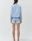 Renata Cropped Shirt and Emmie Cotton Lace Shorts back