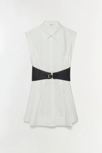 Simkhai Adler Belted Mini Dress by itself