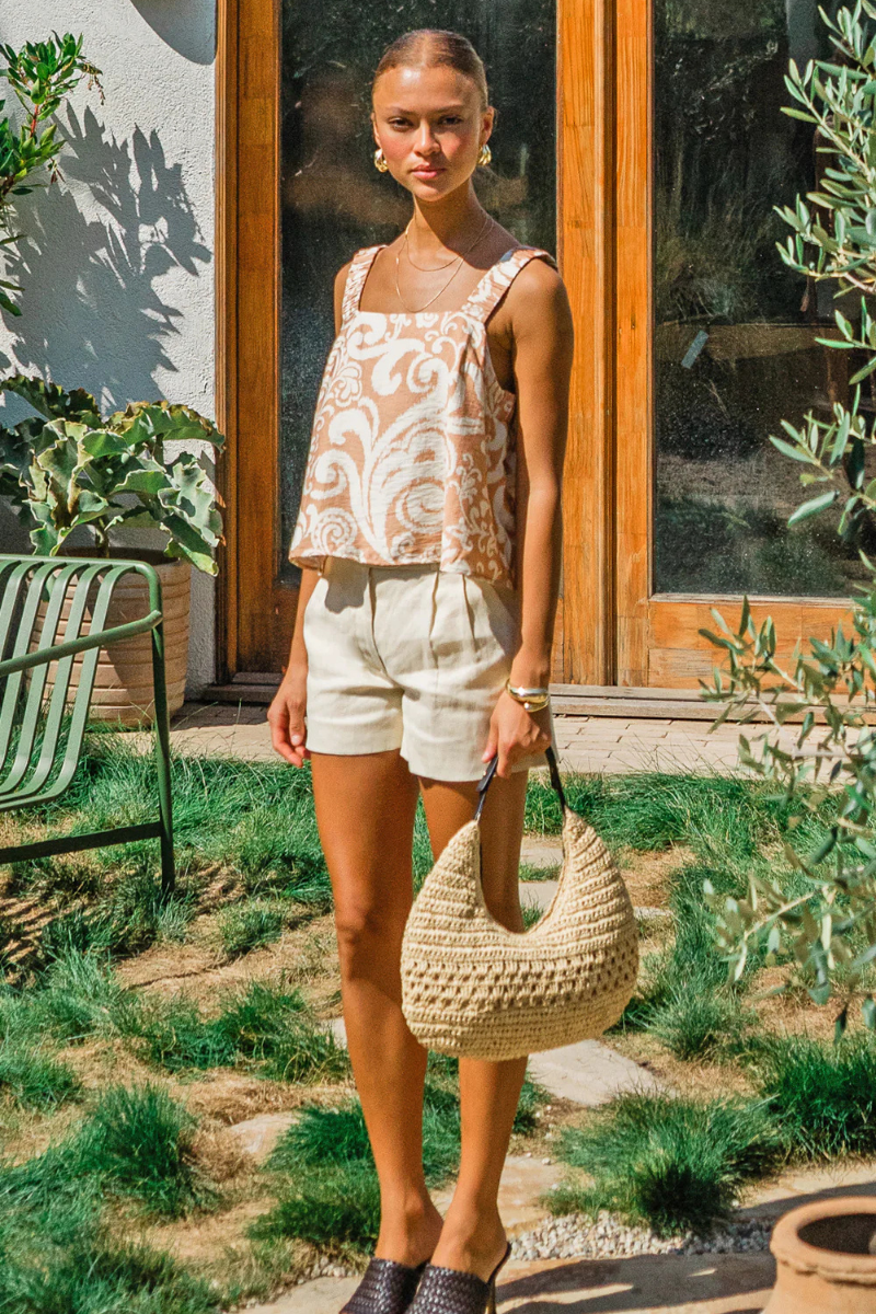 Greylin Tannia Linen Short full body