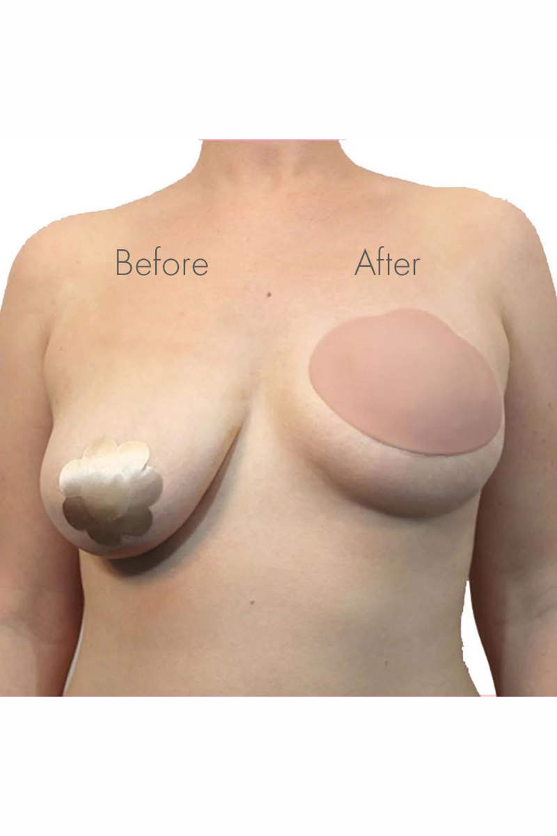 Bring It Up Clear Breast Shaper C/D before and after