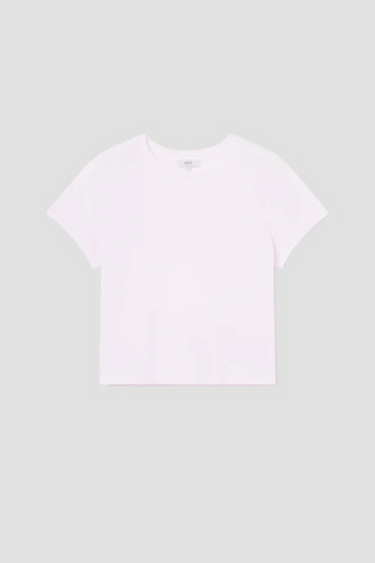Agolde Adine Shrunken Tee in Rosewater by itself