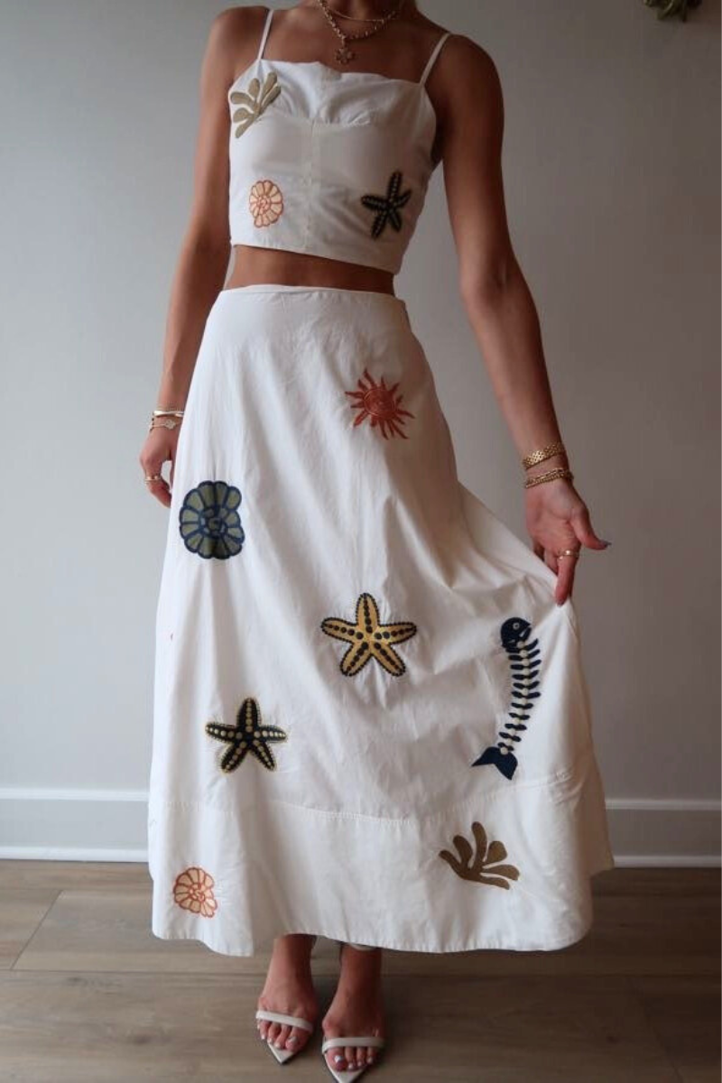 Cleobella Eden Ankle Skirt held out