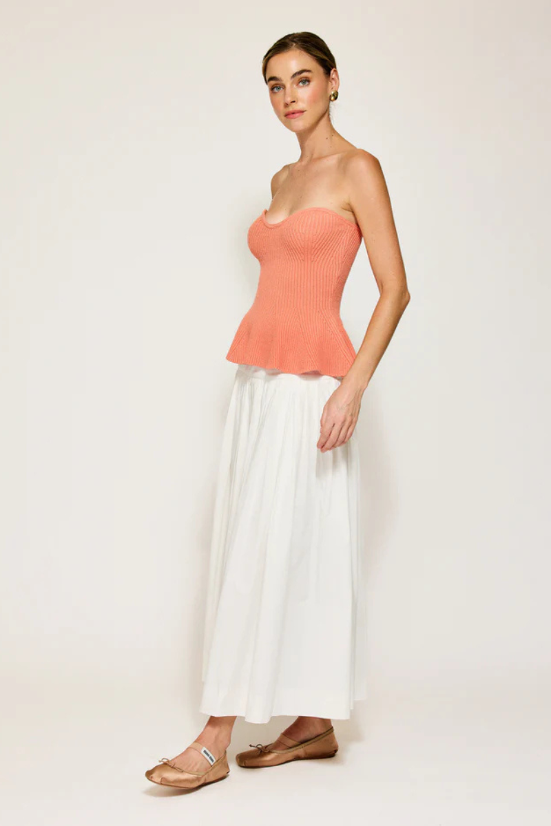 Line and Dot Saffy Peplum Top full body side