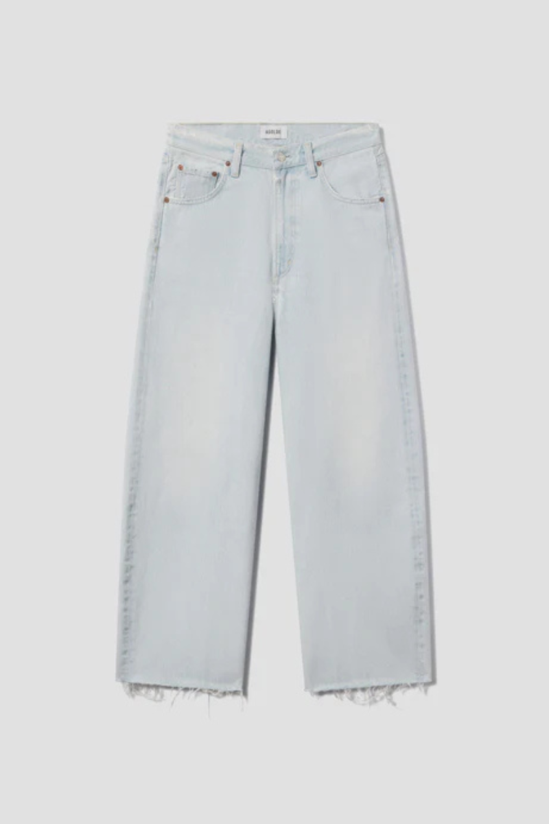 Agolde Low Curve Fray Jean laid flat