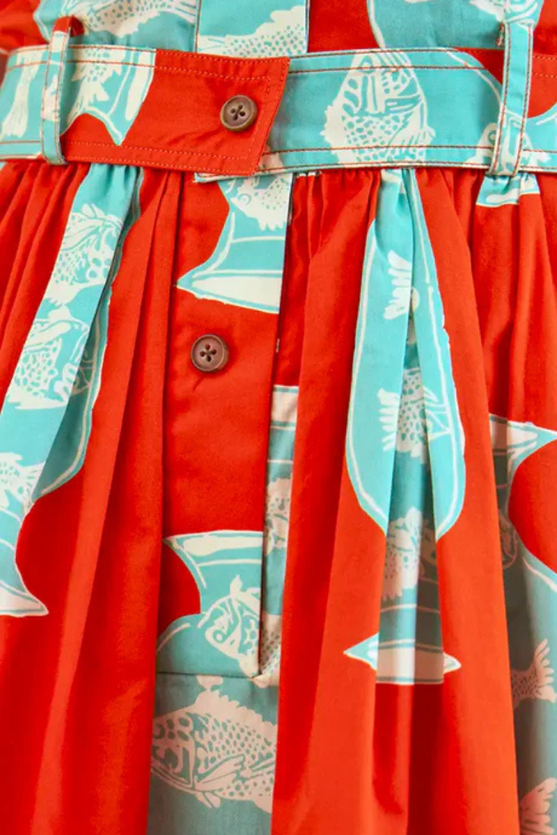 Hunter Bell Eileen Mini Dress close up pattern