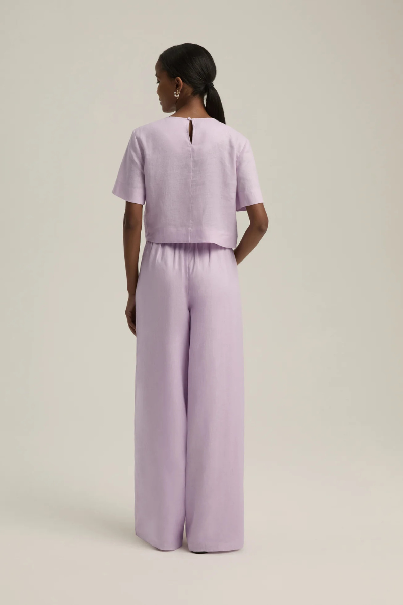 Favorite Daughter Wide Leg Linen Pant back view