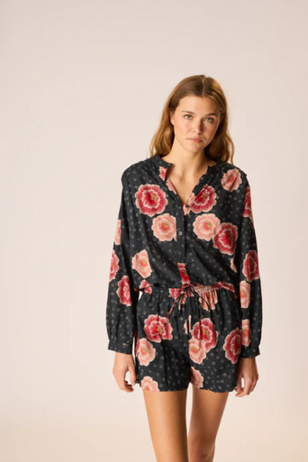 Natalie Martin Jasper Poppy Print Short close up front