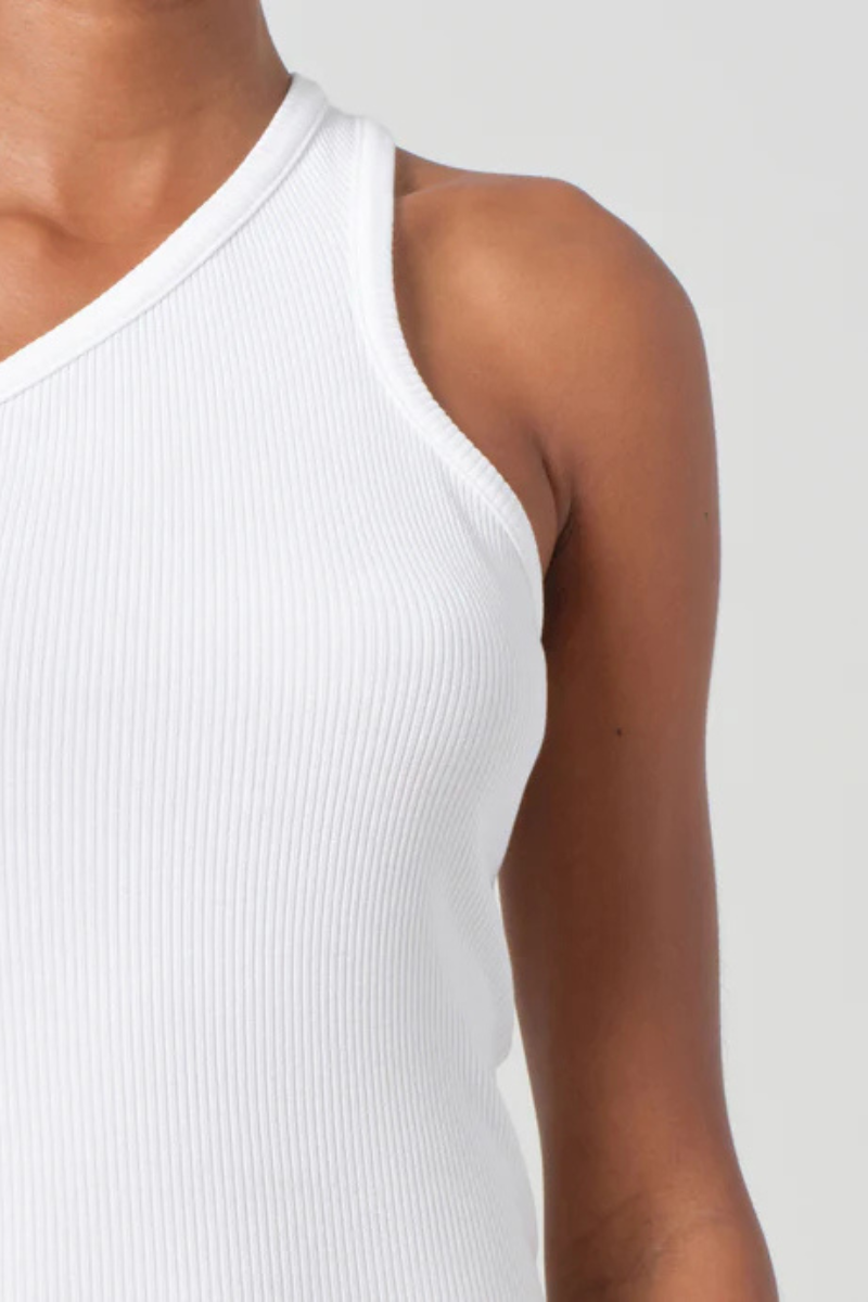 Agolde Veronica One Shoulder Tank close up