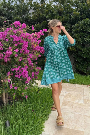 Omika Wren Print Mini Dress full body