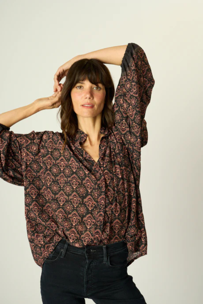 Natalie Martin Iris Long Sleeve Top front view