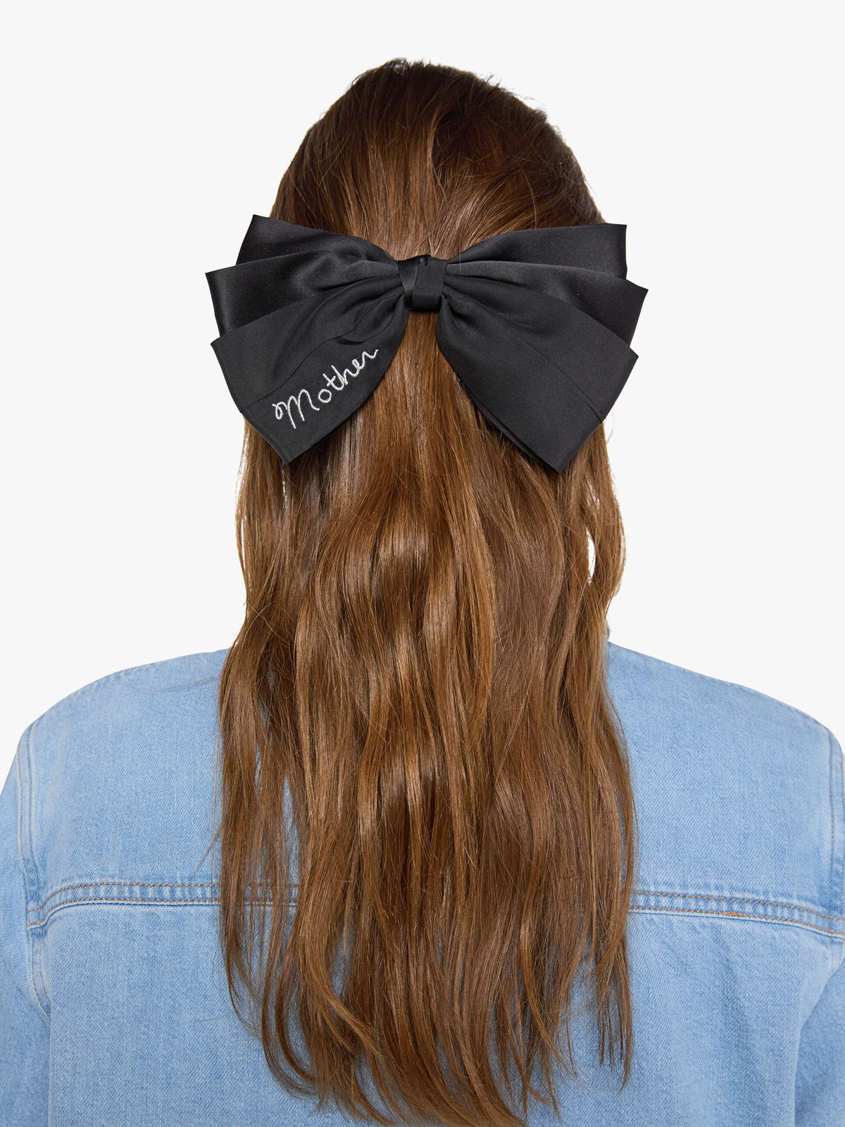 The Bow clipped onto model's hair