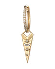 Single Double-Sided Evil Eye Dagger Charm on diamond sun and moon side