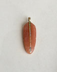 Rainbow Carnelian Feather Pendant