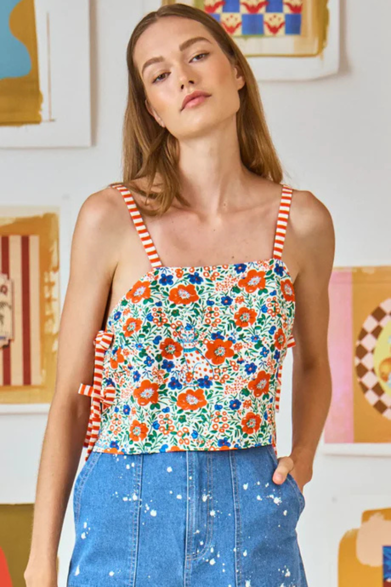 Hunter Bell Meg Print Cami Top front