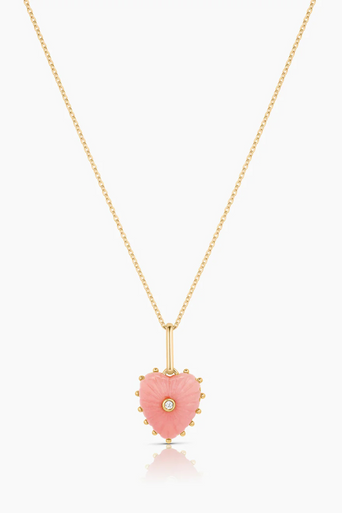 Thatch Isabel Pink Opal Charm on thin chain