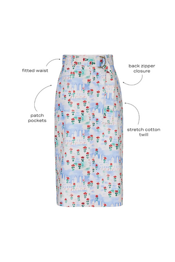 Hunter Bell Coolidge Floral Midi Skirt with specifications