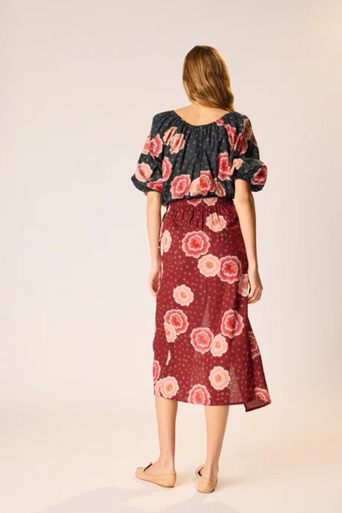 Natalie Martin Ella Top Poppy Print back