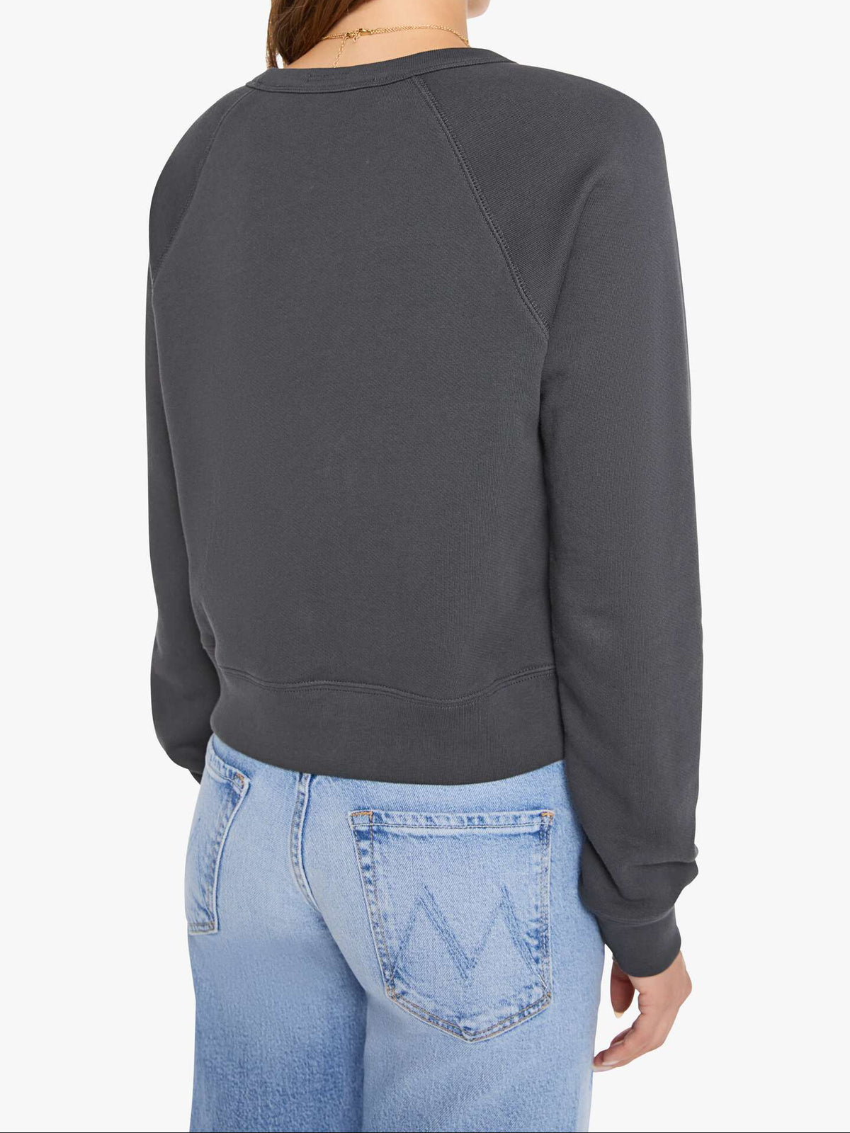 The Itty Concert Sweatshirt in Off The Record back view on model
