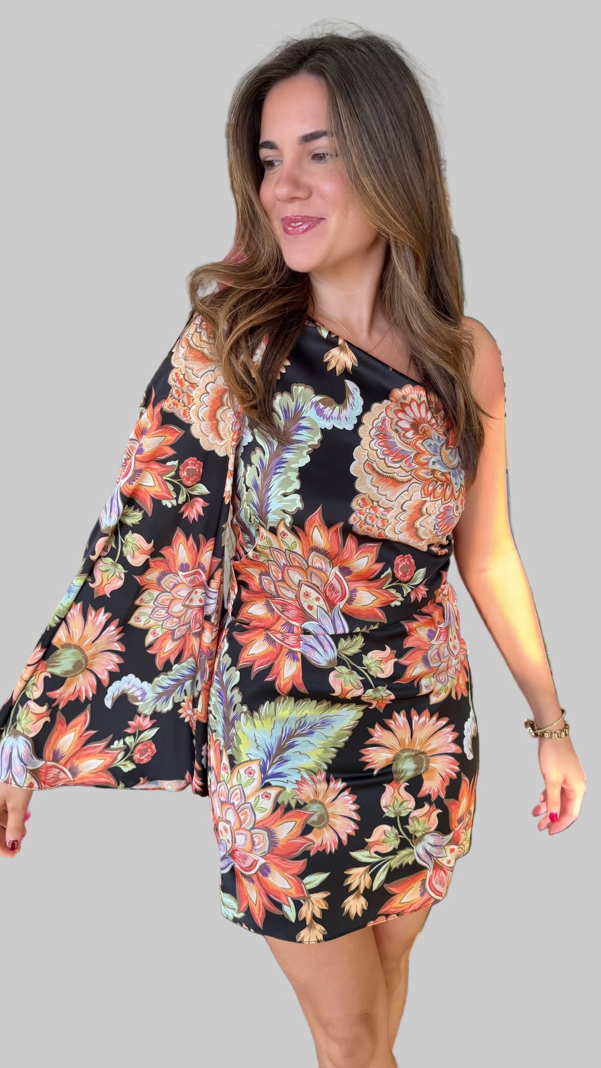 Maven One Shoulder Dress front