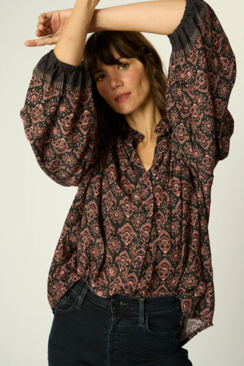 Natalie Martin Iris Long Sleeve Top arms up