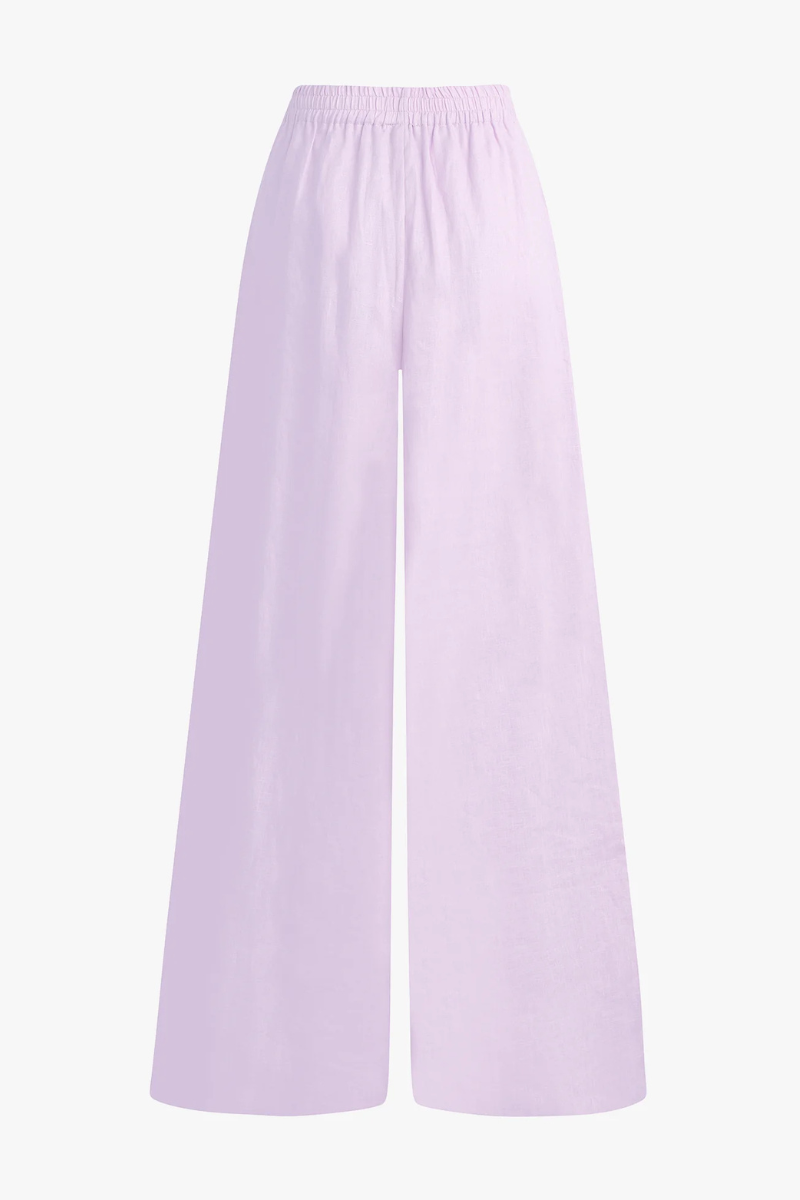 Favorite Daughter Wide Leg Linen Pant by itself back
