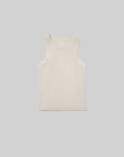 Isabel Rib Tank Dune laid flat