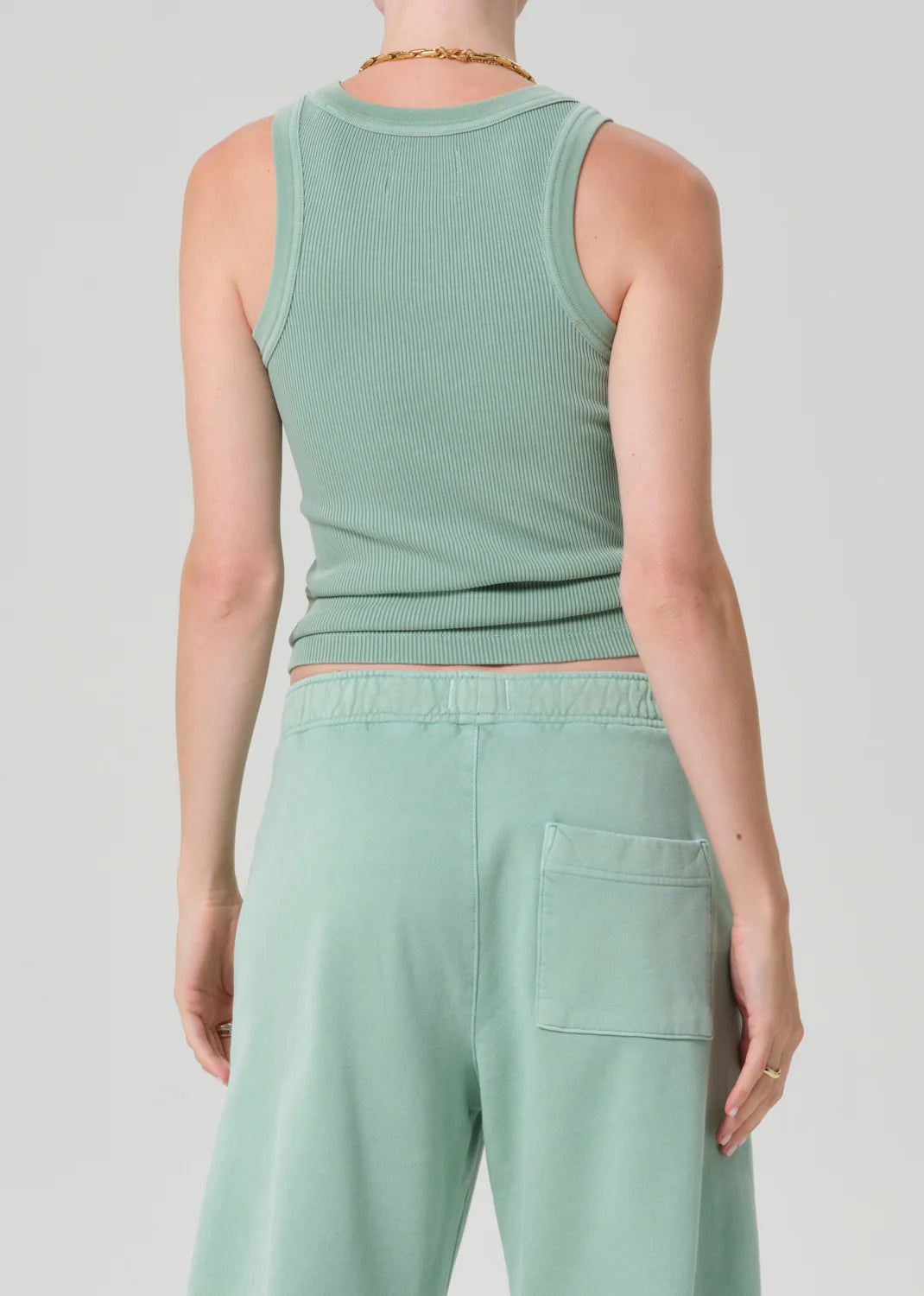 Isabel Rib Tank in Cadet back