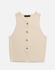 Ibiza Knit Vest Top front view flat lay